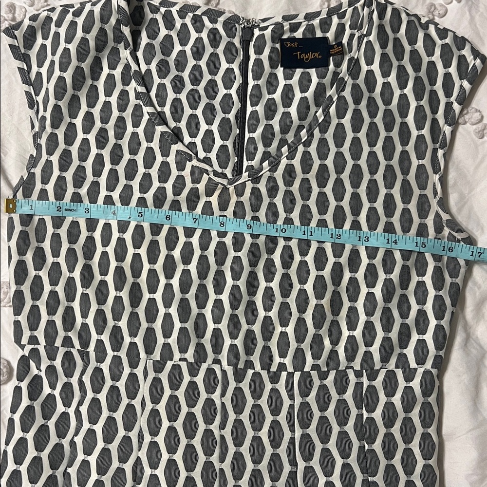 Just... Taylor Fit & Flare Dress 8 Black White Classic Neutral - Picture 4 of 10